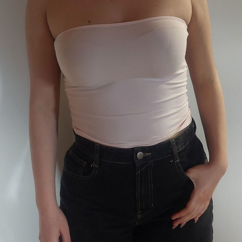 Bandeau Top pink like new, one size with high elasticity