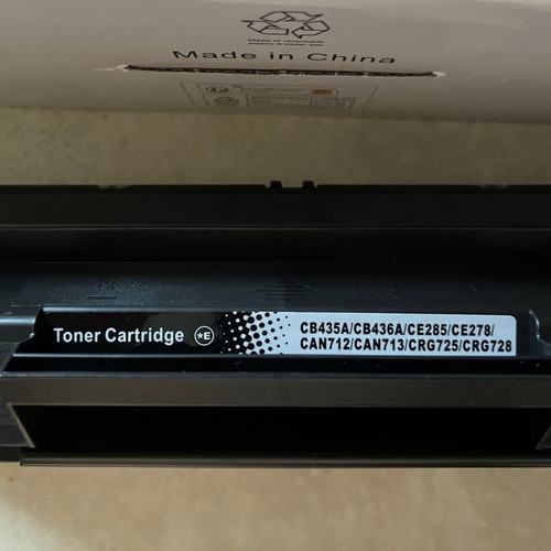 Toner compatible with HP and Canon printers like new, codes CB435A CB436A CE285A CE278A CRG725 CRG728