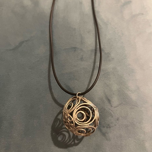 Silver 925 necklace used big statement