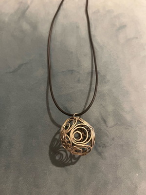 Silver 925 necklace used big statement