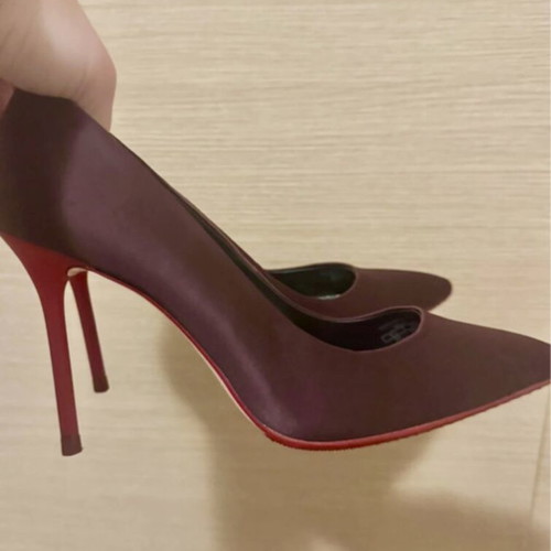 Zara heels new, size 37, eggplant color with red detail