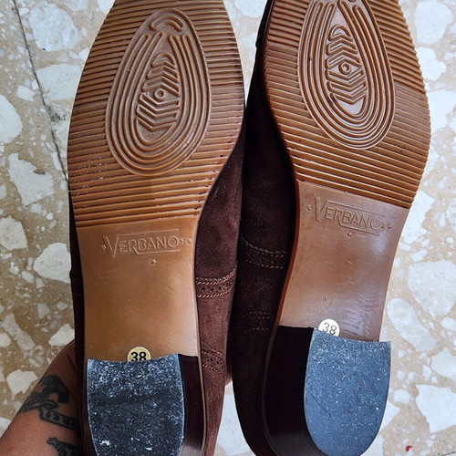 Verbano Brown Suede Oxford Shoes New, Made in Italy