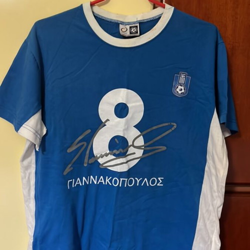Euro 2004 Stelios Giannakopoulos Signed Jersey Large Used