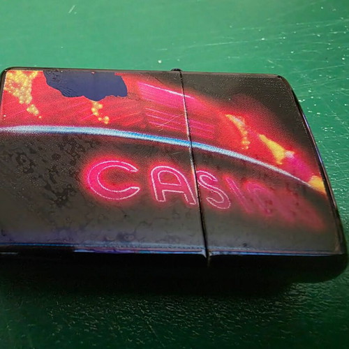 Vintage Zippo lighter Casino design