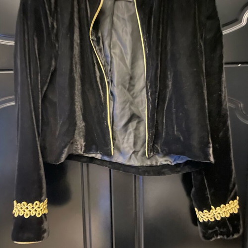 Baroque velvet jacket Zara like new, black and gold