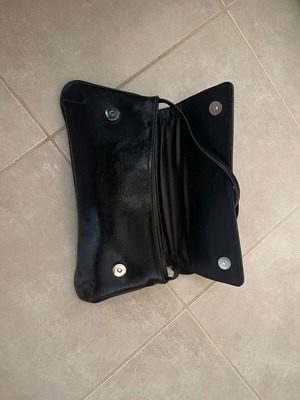 Women's evening bag like new, black with strap