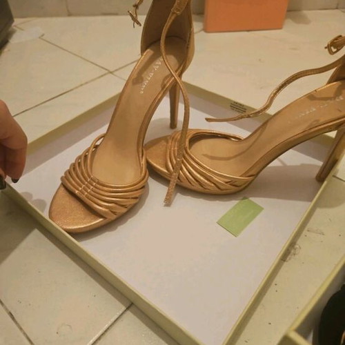 Gold-bronze sandals like new, size 40