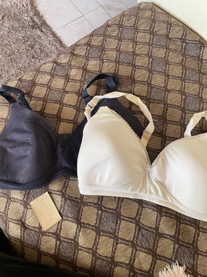H&M Nursing Bras 85D used, white and blue, set of two