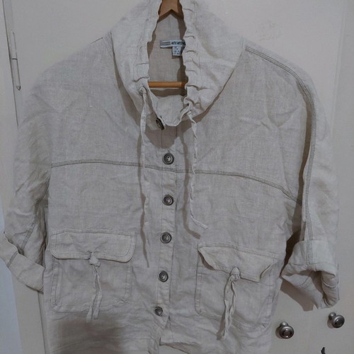 Linen jacket Attrattivo used, beige, size S