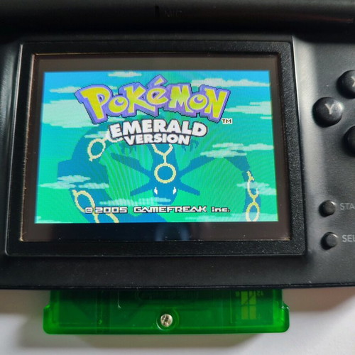 Emerald Pokemon GBA Game Boy Advance SP Cartridge used