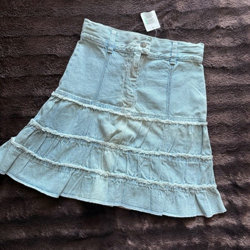 Denim skirt light blue children's new for 8 years old