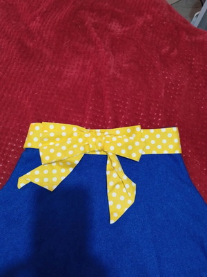 Artistic belt like new, cotton, 85cm, white and yellow