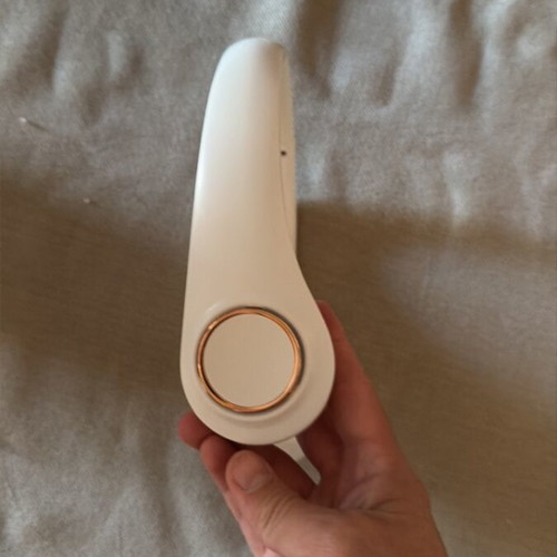 Portable Rechargeable Neck Fan white like new