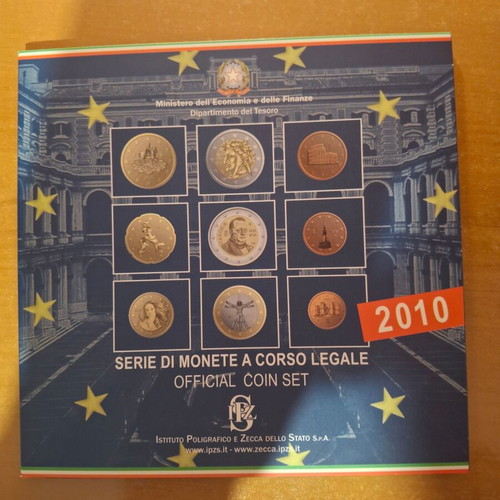 Italy Year Coin Folder 2008-2010 BU Condition