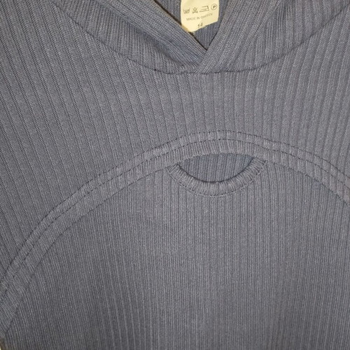Rib tracksuit set like new, blue, size 14 with crop top and wide pants