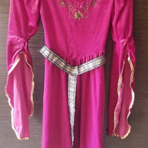 Medieval Princess Costume with Velvet Crown like new