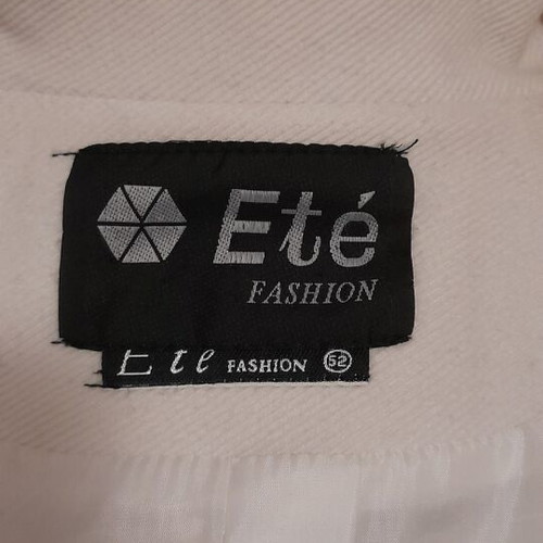 Été White Corduroy Half Coat like new, size XL
