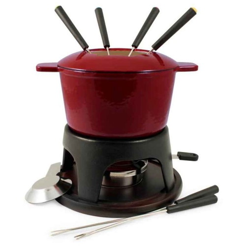 Fondue set 11 pieces, new condition
