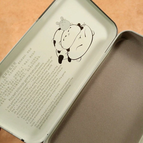 Metal pencil case used, large 22x11 cm