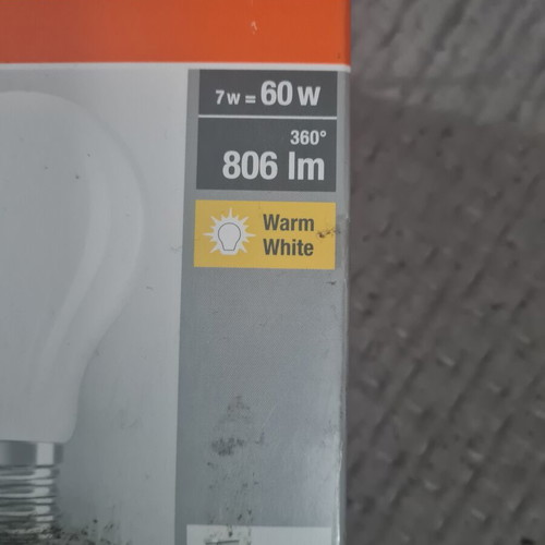 Osram LED light bulbs pack of 4, new, E27 base, warm white