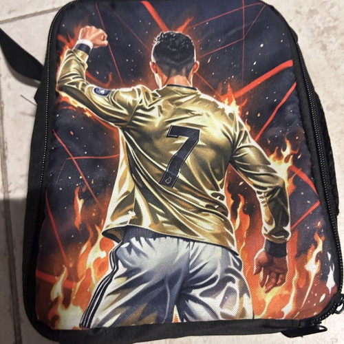 Ronaldo crossbody bag like new with bottle holder and zipper
