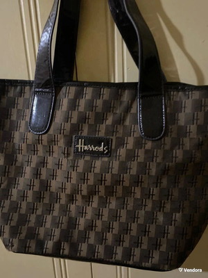 Τσάντα Harrods χειρός σαν καινούργιο, καφέ