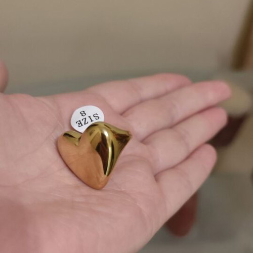 Heart ring new stainless steel gold color