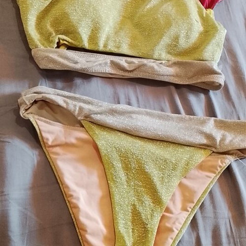 Sugarfree swimwear set 3 pieces like new, size S, metallic fibers