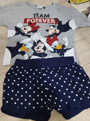 Minnie Mouse kids set like new, size 8, gray