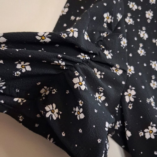 Mango floral blouse black used, size L