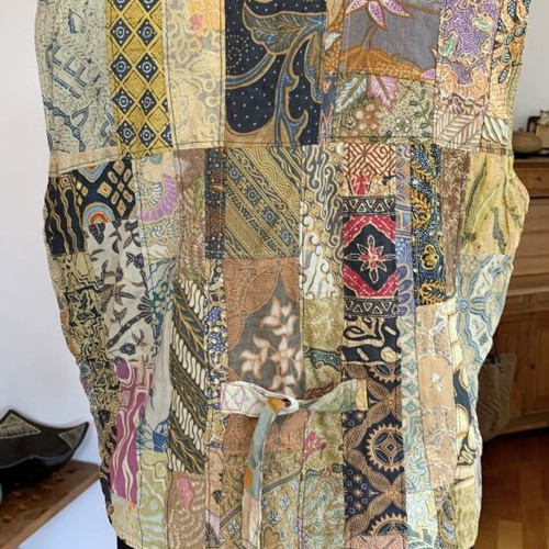 Vintage patchwork vest unisex new, handmade boho style