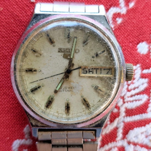 Seiko 5 Automatic Watch 1970 used, gray