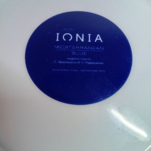 IONIA Mediterranean Blue 31-piece porcelain dinnerware set