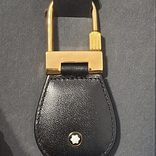 Montblanc Meisterstück δερμάτινο μπρελόκ κλειδιών μαύρο και χρυσό