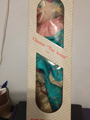 Porcelain clown doll 40 cm like new from 1988