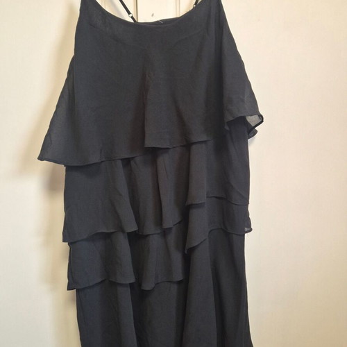 Black dress with ruffles size S, new