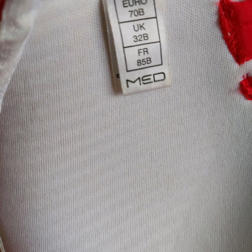 Med bikini coral like new, size Small, cup 70B