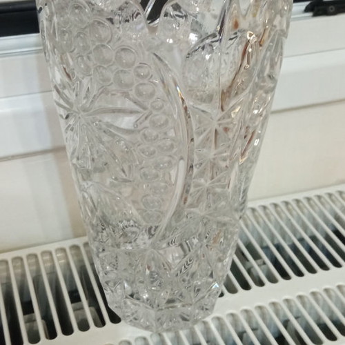 Crystal vases used, vintage, set of 2 pieces
