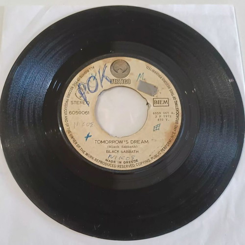 Black Sabbath Tomorrow's Dream 7" vinyl single used