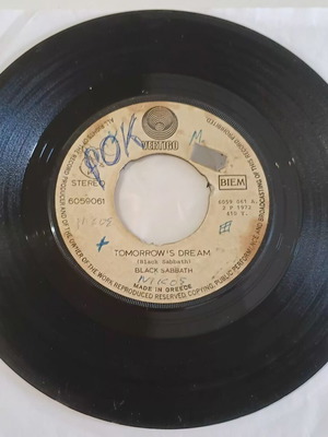 Black Sabbath Tomorrow's Dream 7" vinyl single used