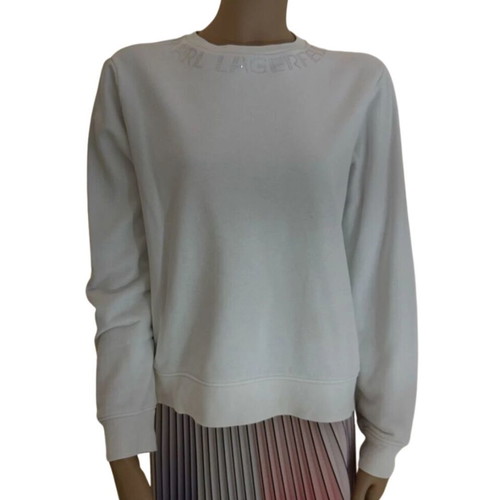 Karl Lagerfeld white sweatshirt with strass logo like new – Small/M