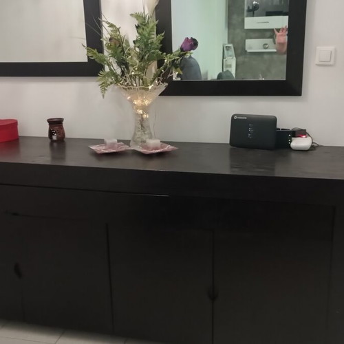 Buffet with mirrors used, vege color, one drawer not opening