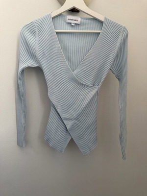 Mix& Match blouse with cross detail, like new, turquoise