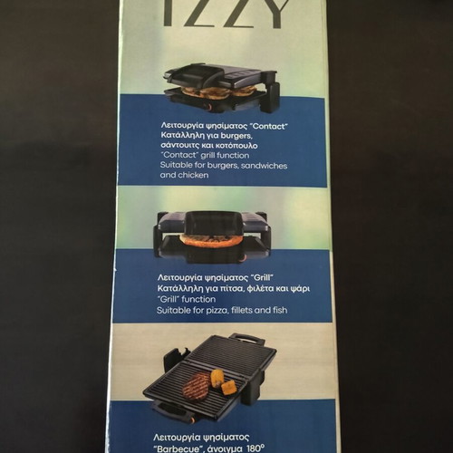 Izzy Greek Grill sandwich maker with removable plates 2100W gray