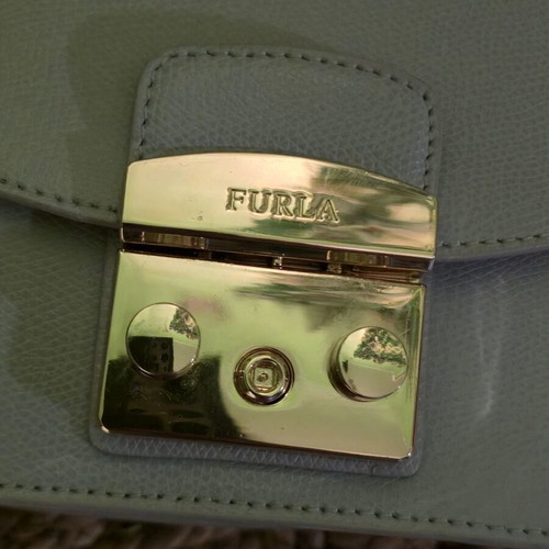 Furla Metropolis shoulder bag like new, blue turquoise leather