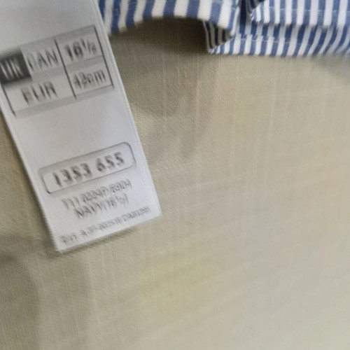 Marks & Spencer vintage men's cotton shirt, size XL, white and blue