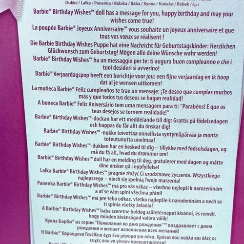 Barbie Birthday Wishes 2023 doll