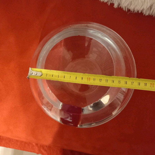 Vintage Krosno fondue bowl like new solid crystal