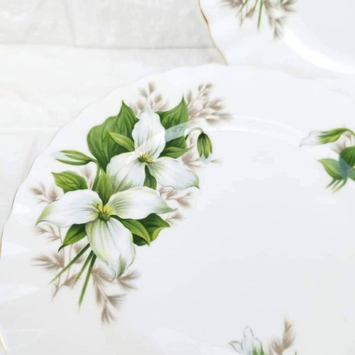Royal Albert Trillium English cake plates like new, bone china set of 6