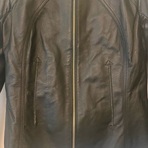 Ysatis leather jacket black, size S